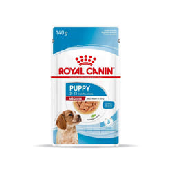 Royal Canin Medium Puppy in Gravy Wet Food (40 x 140g Pouches).