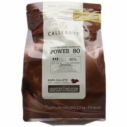 Callebaut Powerful 80 Percent Dark Chocolate Callets 2.5 kg