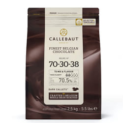 Callebaut Chocolate Dark 70.5 Percent Easi-Melt Buttons Callets 2.5 Kg