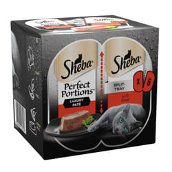 Sheba Perfect Portions Beef in Loaf - Adult Wet Cat Food Trays, Pack of 8 (8 x 6 Trays x 37.5 g)