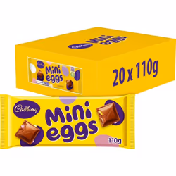 Cadbury Mini Eggs 110g Bar x 20 Bars - Imported from the UK, Full Size