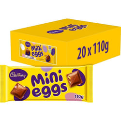 Cadbury Mini Eggs 110g Bar x 20 Bars - Imported from the UK, Full Size