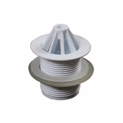 Plastic Body Dome Unslotted Urinal Waste 1 1/4" White