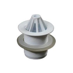 Plastic Body Dome Unslotted Urinal Waste 1 1/4" White