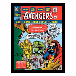 Marvel Collector Print Framed Poster Avangers vs. Loki Comic