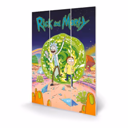 Rick and Morty Wooden Wall Art Portal 20 x 30 cm