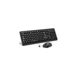 TECKNET Wireless Keyboard and Mouse Set, Ergonomic 2.4G Cordless Keyboard & Mouse Combo with Nano USB Receiver for PC, Laptop, Computer - QWERTY, UK