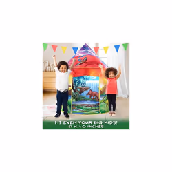 W&O Dinosaur Discovery Play Tent with Roar Button, an Extraordinary Dinosaur Toys for Boys & Girls, Pop Up Tents for Kids, Indoor & Outdoor Kids