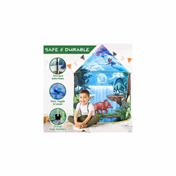W&O Dinosaur Discovery Play Tent with Roar Button, an Extraordinary Dinosaur Toys for Boys & Girls, Pop Up Tents for Kids, Indoor & Outdoor Kids