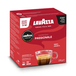 Lavazza, A Modo Mio Espresso Passionale, 36 Coffee Capsules, with Aromatic Notes of Caramel and Chocolate, 100% Arabica, Intensity 11/13, Dark