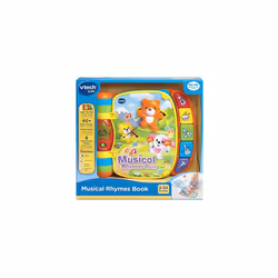 VTech Baby Musical Rhymes Book, Nursery Rhyme Book with 2 Modes of Play, Baby Sensory Toy with Music, Lights and Sound, Baby Book for Language Skills