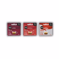 Lavazza, Strong Trio, A Modo Mio, Coffee Capsules, Compostable, 3 packs of 16 Coffee Pods (48 Coffee Capsules)