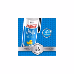 UniBond 2676103 Bath & Kitchen Sealant, Mould Resistant White Silicone Sealant, Durable & Waterproof, Easy Bathroom Sealant, 1x104g Pressure Pack