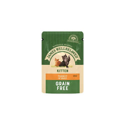 James Wellbeloved Kitten Grain Free Turkey in Gravy 12 Pouches, Hypoallergenic Wet Cat Food, Pack of 1 (12 x 85 g)