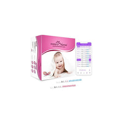 Easy@Home 50 x Ovulation Test Strips and 20 x Pregnancy Test Strips - Fertility Test Kit, Powered by Premom Ovulation Predictor iOS and Android App