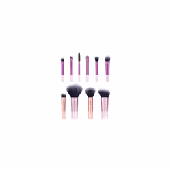 Real Techniques Travel Fanstasy Brush Kit, Makeup Brushes, Mini Sized, Perfect For Travel or On The Go, 10 Piece Set, Purple