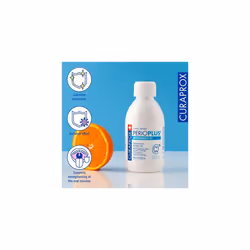 Curaprox PerioPlus+ Regenerate Mouthwash, 200ml - Antiseptic mouthwash for Gum Disease & Enamel Repair.