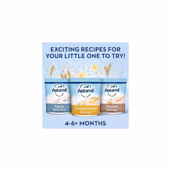 Aptamil Creamed Porridge Baby Food Cereal, 4-6+ Months, 125g (Pack of 5)