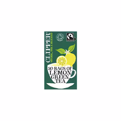 Clipper Organic Lemon Green Tea Bags | 120 Teabags (6x Boxes of 20) | Bulk Buy for Office, Home & Catering | Pure, Fair Trade ...