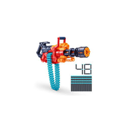 X-Shot Excel Crusher Foam Dart Blaster (35 Dart Belt, 48 Darts), Red Toy Blaster