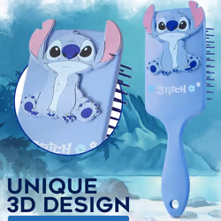 Disney Stitch Detangle Hair Brush for Women Teenagers Girls Minnie Mouse Baby Yoda Paddle Brush Stitch Gifts (Blue Stitch)