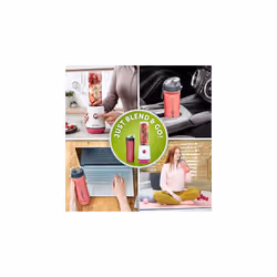 Breville Blend Active Personal Blender & Smoothie Maker | 350W | 2 Portable Blend Active Bottles (600ml) | Leak Proof Lids | White & Pink [VBL248]