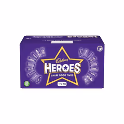 Cadbury Heroes Chocolate Bulk Sharing Box 2kg Halloween, Milk Chocolates Individually Wrapped