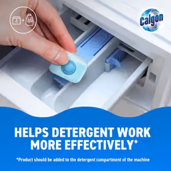 Calgon 4-in-1 Water Softener Tablets Washing Machine Cleaner Removes Odours Limescale Residue Deep Clean Units 45 Tablets Size L Pack of 45