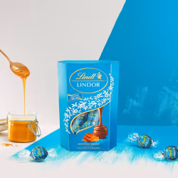 Lindt Lindor Chocolate Truffles Box, Salted Caramel, 200g