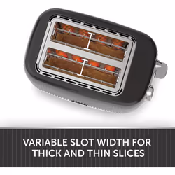 Breville Bold Black 2 Slice Toaster with High Lift and Wide Slots  Black and Silver Chrome [VTR001]
