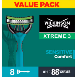 WILKINSON SWORD - Xtreme 3 For Men | Sensitive | 8 x Disposable Razors