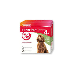 Beaphar | FIPROtec Spot-On for Large Dogs (20?40kg) | Kills Fleas & Ticks | Vet Strength Treatment | 4 Pipettes