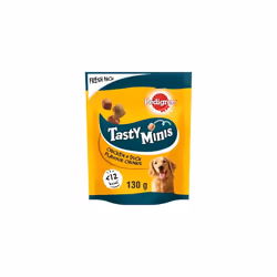 Pedigree Tasty Minis - Dog Treats, Chewy Cubes with Chicken and Duck Flavour - Training Treats, Pack of 8 (8 x 130 g)