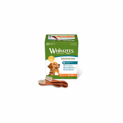 WHIMZEES By Wellness Toothbrush, Month Box, Natural and Grain-Free Dog Chews, Dog Dental Sticks for Large Breeds, 30 Pieces ( ...