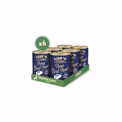 Lily?s Kitchen with Natural Ingredients Adult Wet Dog Food Tin Three Bird Feast Grain-free Recipe 6x400g