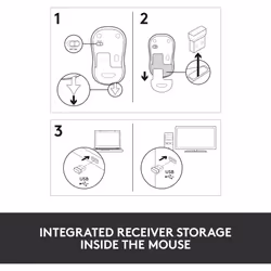Logitech M185 Wireless Mouse 2.4GHz with USB Mini Receiver 12-Month Battery Life 1000 DPI Optical Tracking Ambidextrous Compatible PC Mac Laptop Grey