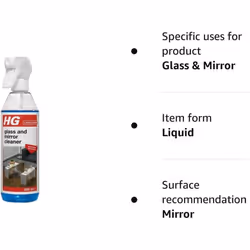 HG Glass Mirror Cleaner Streak-Free Glass Cleaner Effectively Removes Grease Dirt Windows Surfaces 500ml Spray 142050106