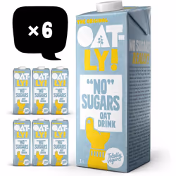 Oatly "No" Sugars Oat Drink 1 Litre (Pack of 6)