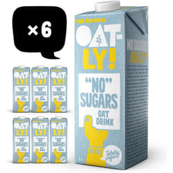 Oatly "No" Sugars Oat Drink 1 Litre (Pack of 6)