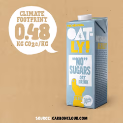 Oatly "No" Sugars Oat Drink 1 Litre (Pack of 6)