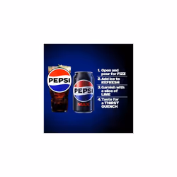 Pepsi Max No Sugar Cans, 330 ml (Pack of 24)