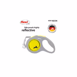 Flexi New Neon Tape Yellow Extra Small 3m Retractable Dog Leash/Lead for dogs up to 12kgs/26lbs