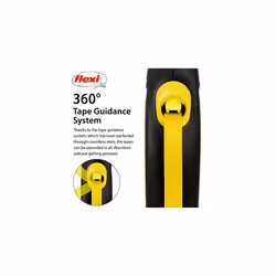 Flexi New Neon Tape Yellow Extra Small 3m Retractable Dog Leash/Lead for dogs up to 12kgs/26lbs