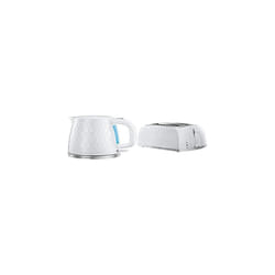 Russell Hobbs Honeycomb Kettle and 2 Slice Toaster, White