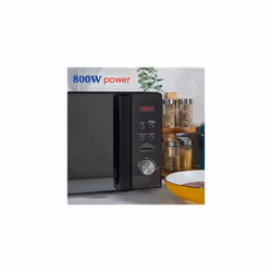 Russell Hobbs RHM2076B 20 Litre 800 W Black Digital Solo Microwave with 5 Power Levels, Automatic Defrost, 8 Auto Cook Menus, Clock & Timer, Easy