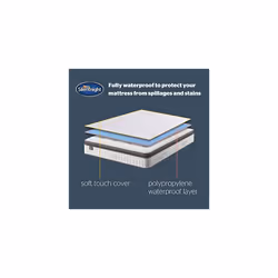 Silentnight New Waterproof Mattress Protector - Luxury Super Soft Pad Protect Your Bed Against Spillages - Hypoallergenic Machine Washable Protectors,
