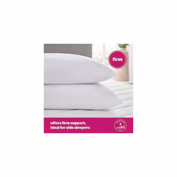 Silentnight Firm Pillows 2 Pack ? Firm Support Pillows with Fibre Core Ideal for Side Sleepers and Neck and Shoulder Pain Relief ? Hypoallergenic ?