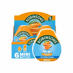 Robinsons Mini - No Added Sugar - Low Calorie - Orange, 6 Count