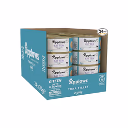 Applaws Natural Wet Kitten Food, Tuna in Jelly Tin, 70g (Pack of 24) (Packaging May Vary)