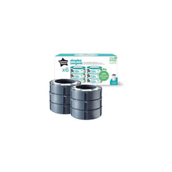 Tommee Tippee Simplee Sangenic Nappy Bin Refills, Sustainably Sourced Antibacterial GREENFILM, Pack of 6